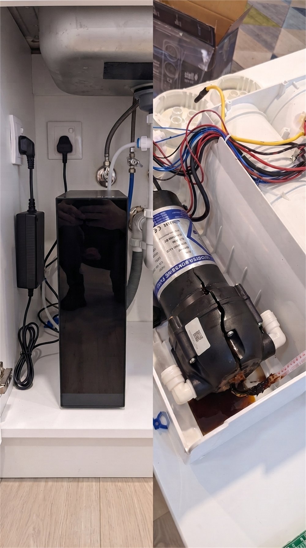 Elektrické čerpadlo a napájanie v direct-flow reverznej osmóze