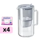 AQUAPHOR sklenená filtračná kanvica GLASS s 4 vložkami MAXFOR+ Mg