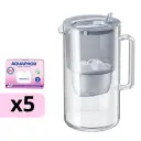 AQUAPHOR sklenená filtračná kanvica GLASS s 5 vložkami MAXFOR+ Mg