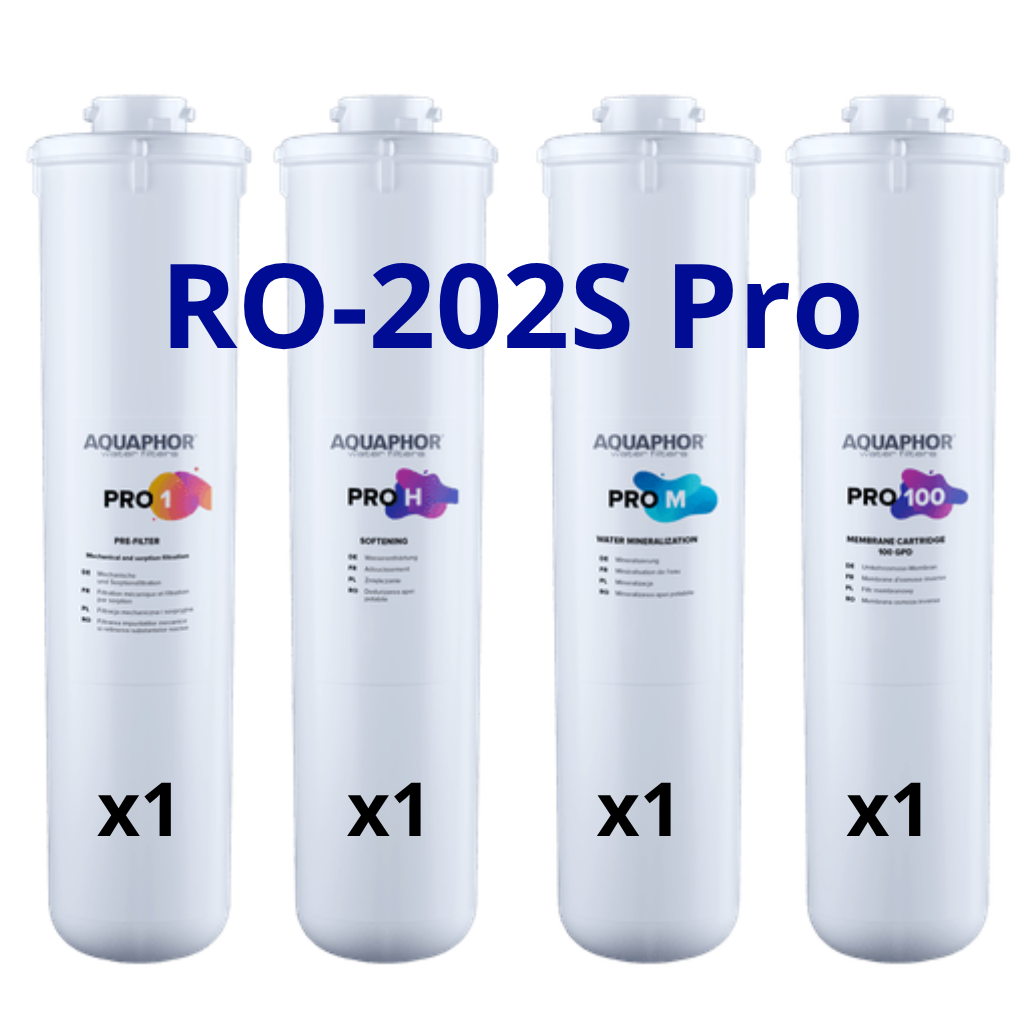[531109] AQUAPHOR RO-202S Pro – kompletná súprava filtračných modulov (Pro 1 + Pro 2 + Pro 100 + Pro M)