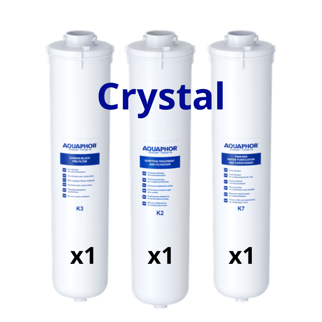 AQUAPHOR Crystal – kompletná súprava filtračných vložiek (K3 + K2 + K7)