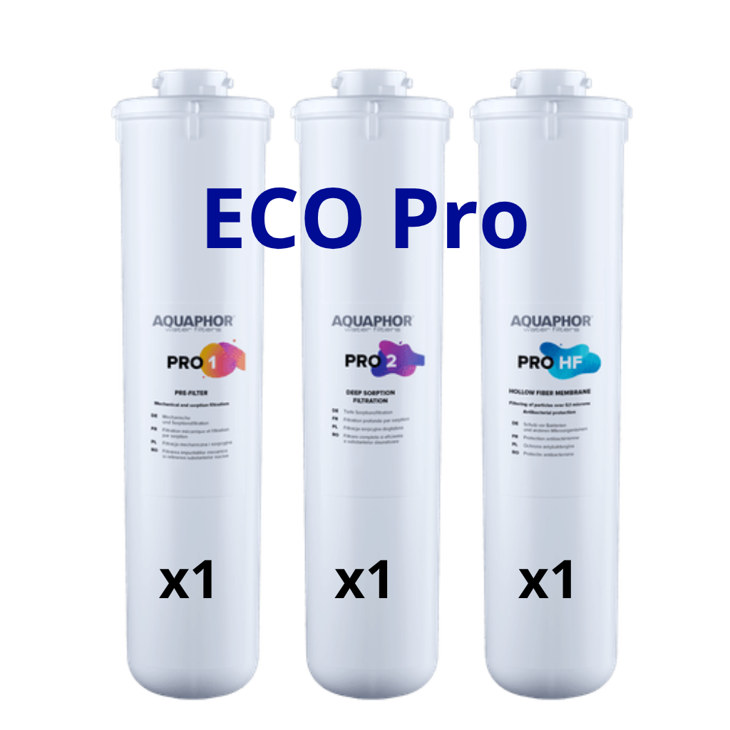 [531112] AQUAPHOR ECO Pro – kompletná súprava filtračných vložiek (Pro 1 + Pro 2 + Pro HF)