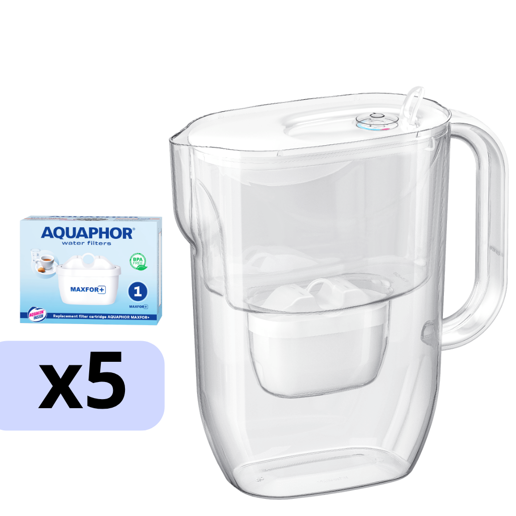 AQUAPHOR filtračná kanvica Fresh so 6 vložkami MAXFOR+ vrátane 5 náhradných